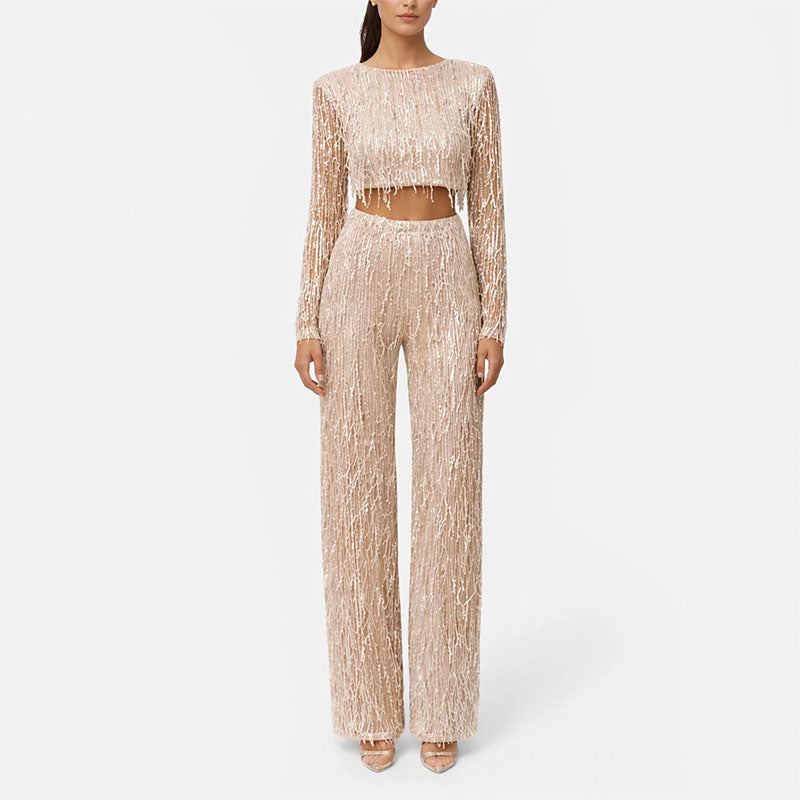 Francesca - Women’s Textured Two-Piece Set