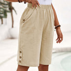 Gabrielle - Women's Linen-Look Relaxed Shorts