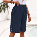 Gabrielle - Women's Linen-Look Relaxed Shorts