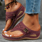 Geraldine - Women's Cutout Strap Slide Sandals