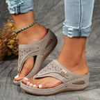 Geraldine - Women's Cutout Strap Slide Sandals