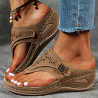 Geraldine - Women's Cutout Strap Slide Sandals