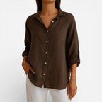 Gina - Women’s Button-Front Relaxed Fit Shirt