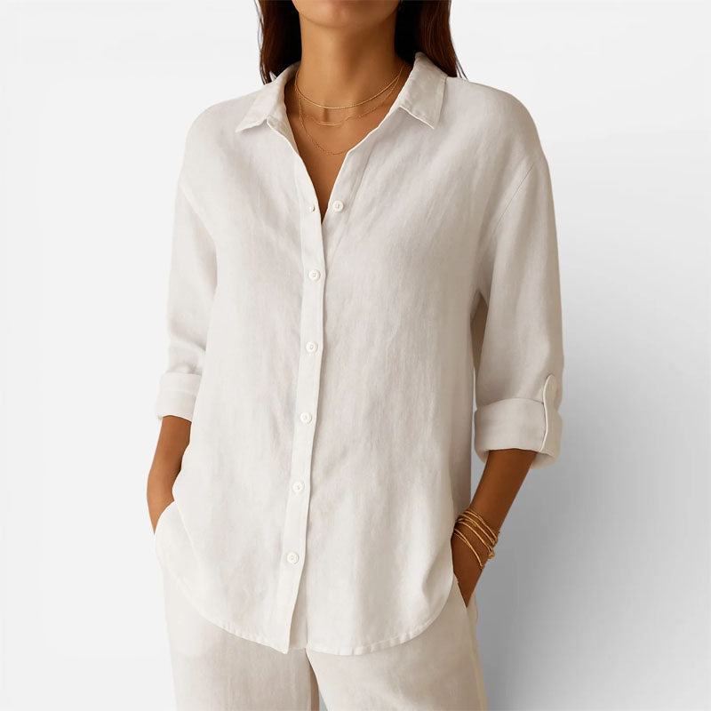 Gina - Women’s Button-Front Relaxed Fit Shirt
