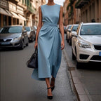 Hadley - Women's Wrap Round Neck Midi Dress