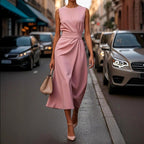 Hadley - Women's Wrap Round Neck Midi Dress