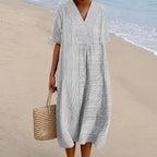 Haley - Women's Printed Relaxed Maxi Dress