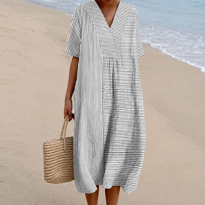 Haley - Women's Printed Relaxed Maxi Dress