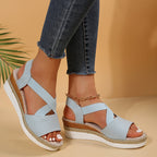 Hannah - Women’s Elastic Strap Platform Sandals
