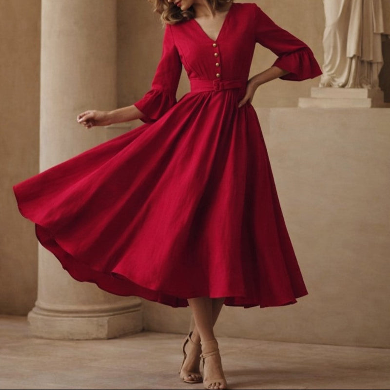 Harper - Women’s Elegant Midi Dress