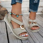 Iris - Women's Textured Strap Thong Sandals