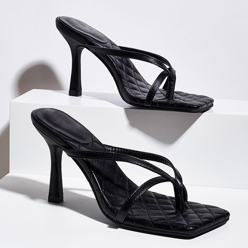 Isabel - Women’s Strappy Square-Toe Stiletto Heels