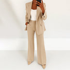 Isabelle - Women’s Tailored Blazer and Wide-Leg Pants Set