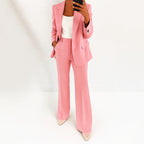 Isabelle - Women’s Tailored Blazer and Wide-Leg Pants Set