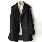 Jamie - Women's Drawstring Double-Breasted Trench Coat