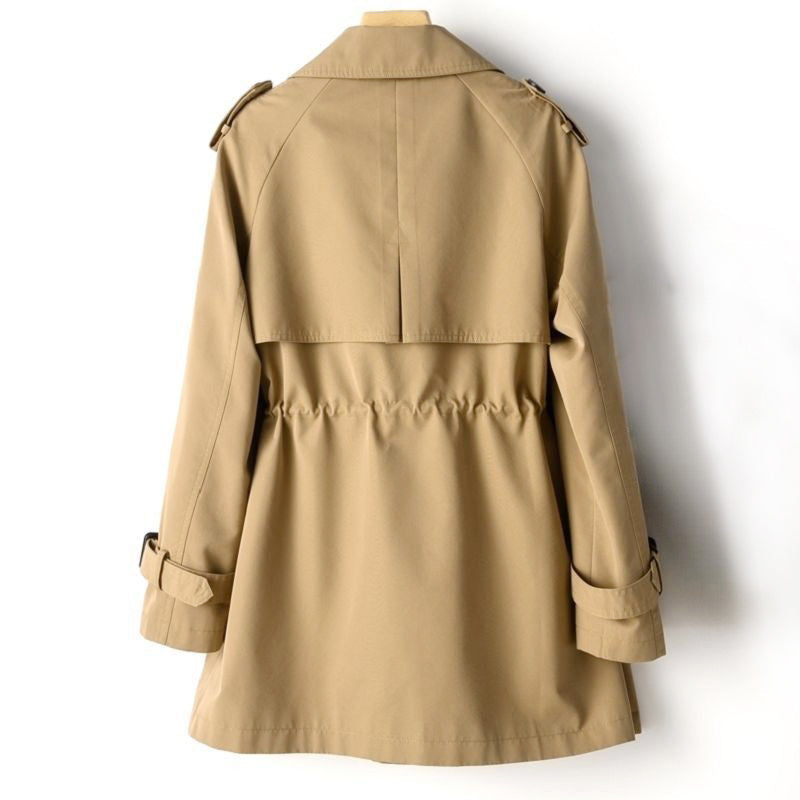 Jamie - Women's Drawstring Double-Breasted Trench Coat