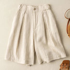 Jenna - Women's Wide-Leg Linen Summer Shorts