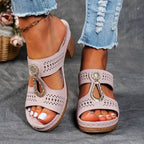 Jennifer - Women's Cutout Strap Ornament Sandals
