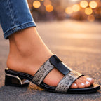 Jessica - Women’s Chic Snake Pattern Mule Sandals