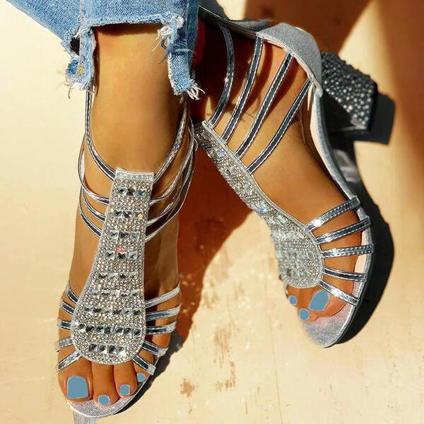 Joanne - Women's Strappy Rhinestone Sandals