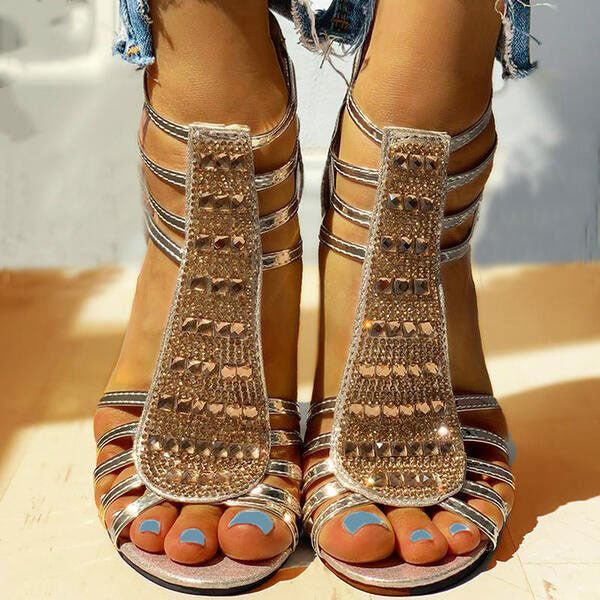 Joanne - Women's Strappy Rhinestone Sandals