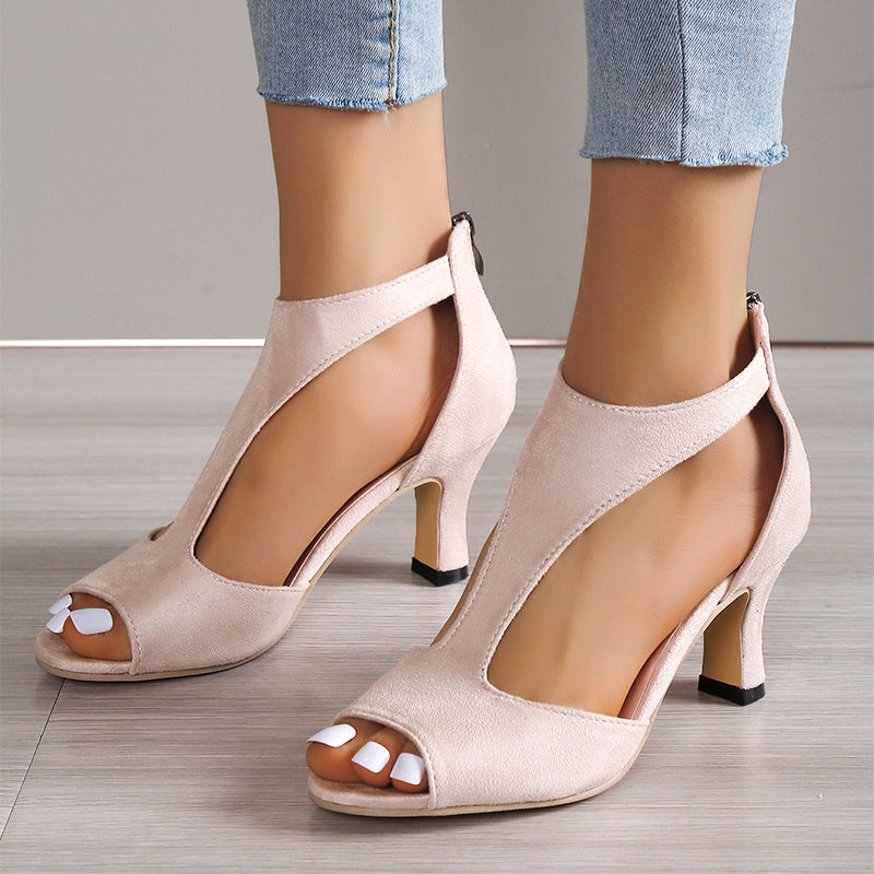 Kaylee - Women’s Elegant Cutout Heeled Sandals