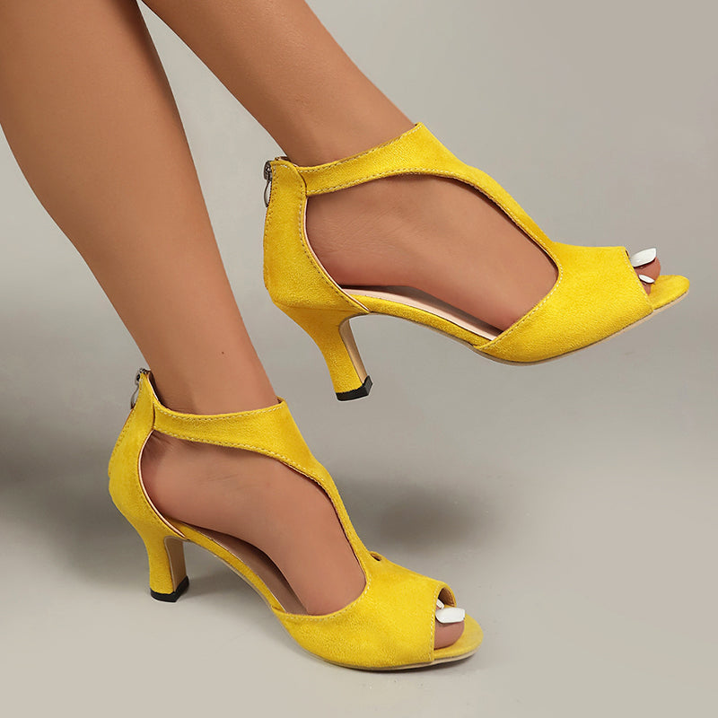 Kaylee - Women’s Elegant Cutout Heeled Sandals