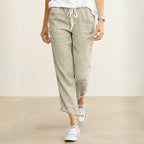 Leah - Women’s Cotton Drawstring Pants with Relaxed Fit