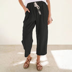 Leah - Women’s Cotton Drawstring Pants with Relaxed Fit