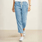 Leah - Women’s Cotton Drawstring Pants with Relaxed Fit