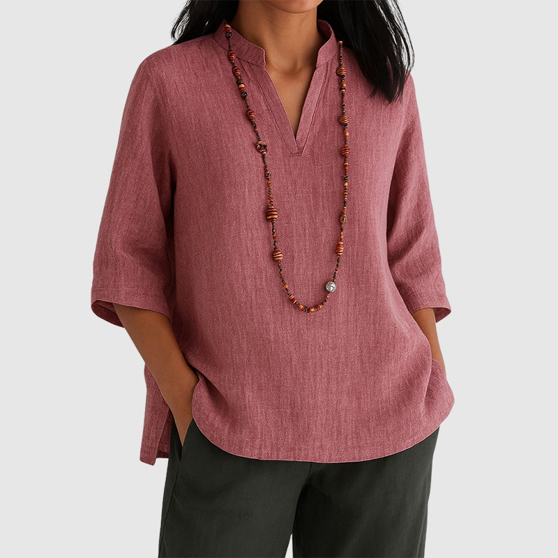 Lily - Women’s Relaxed Fit V-Neck Top