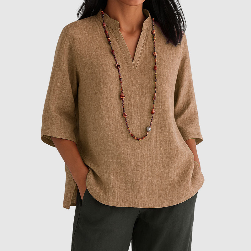Lily - Women’s Relaxed Fit V-Neck Top