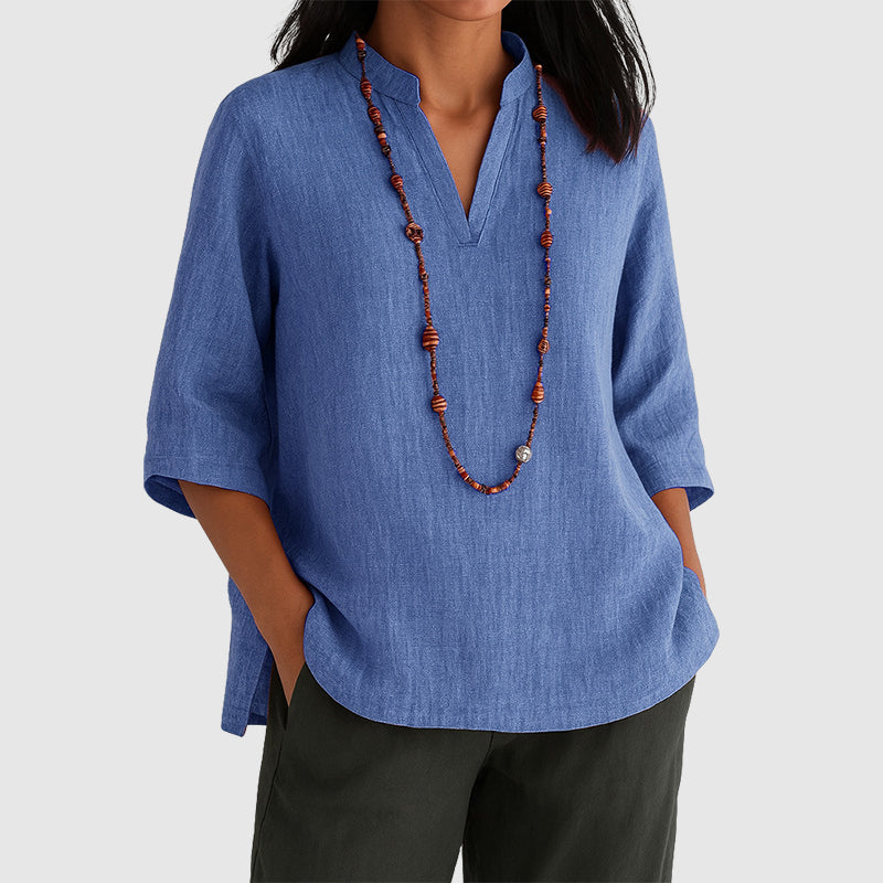 Lily - Women’s Relaxed Fit V-Neck Top