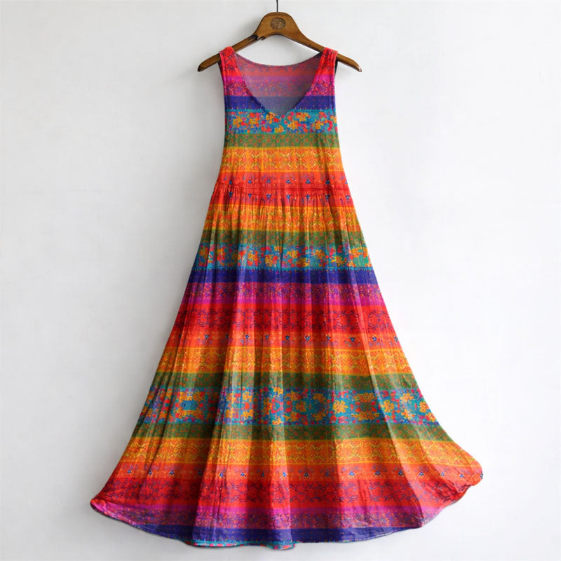 Madison - Casual Sleeveless Long Boho Dress