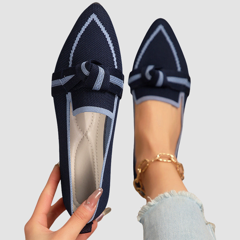 Margaret - Women’s Knit Pointed Toe Loafers