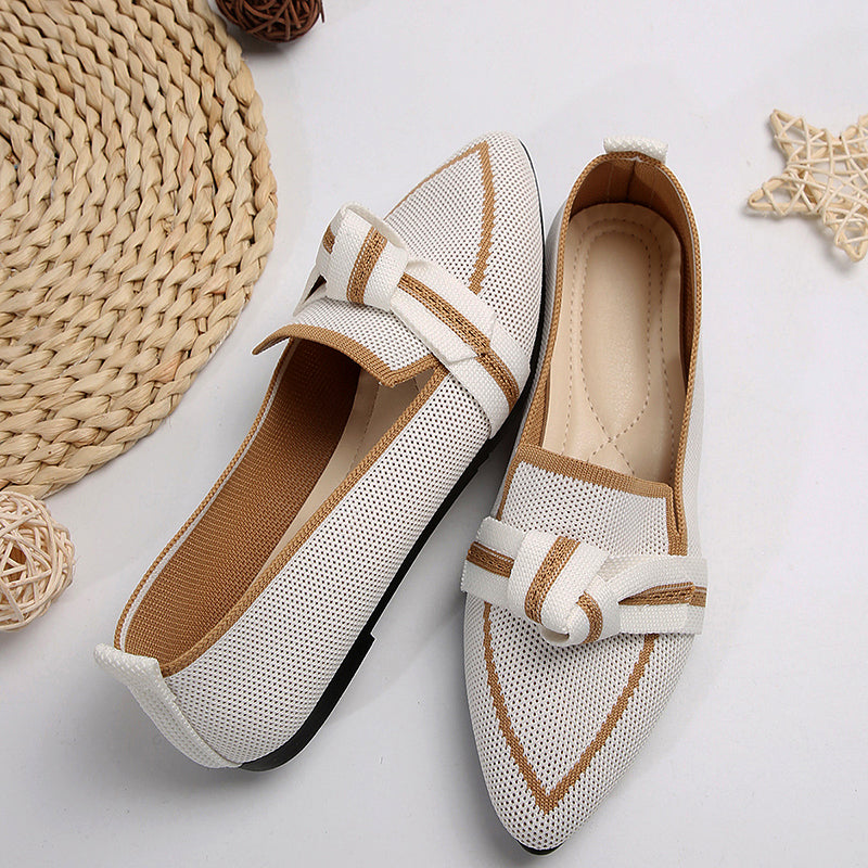 Margaret - Women’s Knit Pointed Toe Loafers