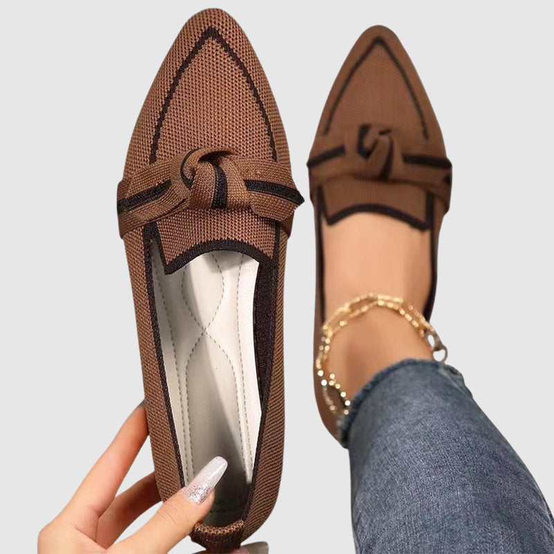 Margaret - Women’s Knit Pointed Toe Loafers