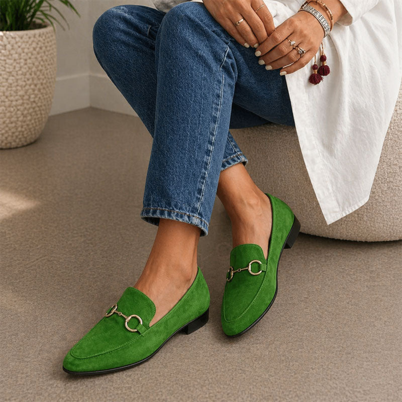 Marianne - Women’s Metal Bit Slip-On Loafers
