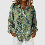 Matilda - Vibrant Print Button-Up Top