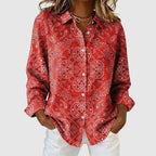Matilda - Vibrant Print Button-Up Top