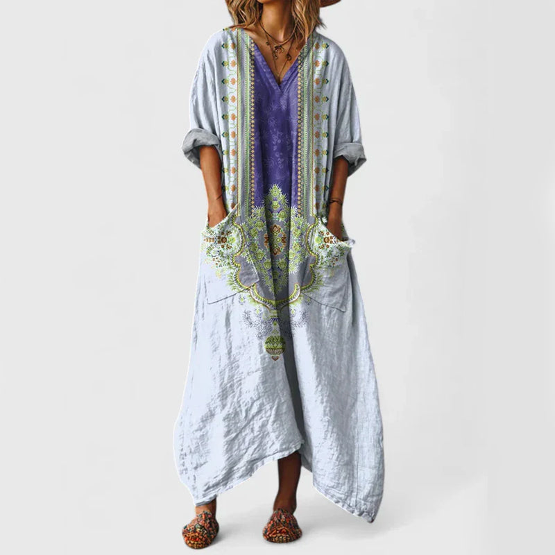 Maxine - Women’s Vintage Bohemian Maxi Dress