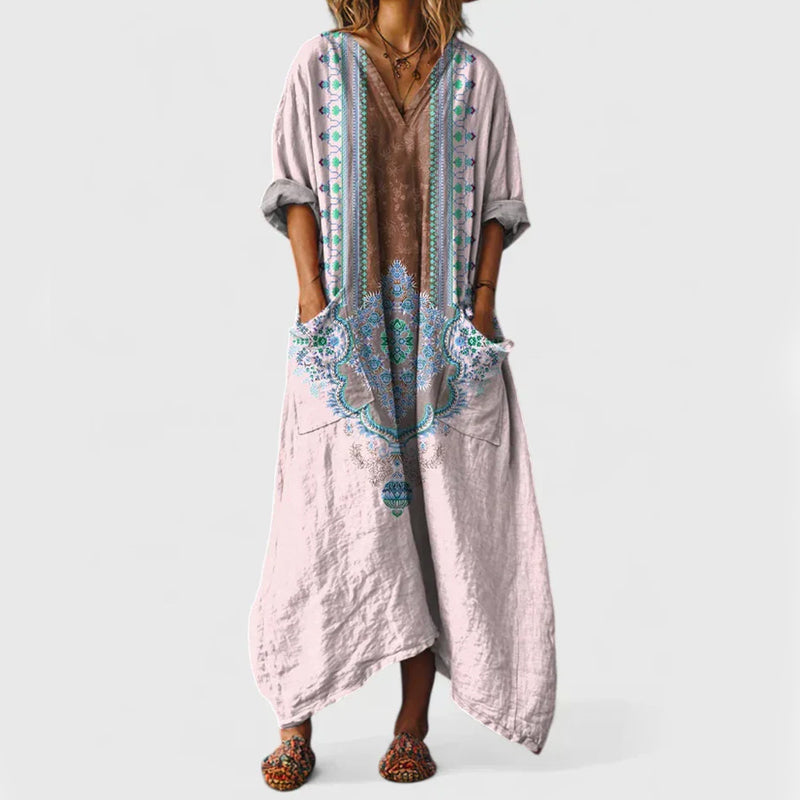 Maxine - Women’s Vintage Bohemian Maxi Dress