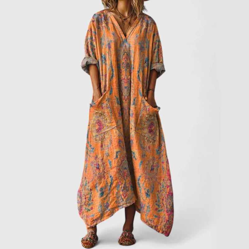 Maxine - Women’s Vintage Bohemian Maxi Dress