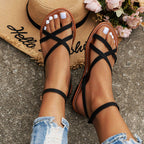 Michelle - Women’s Open-Toe Cross Strap Sandals