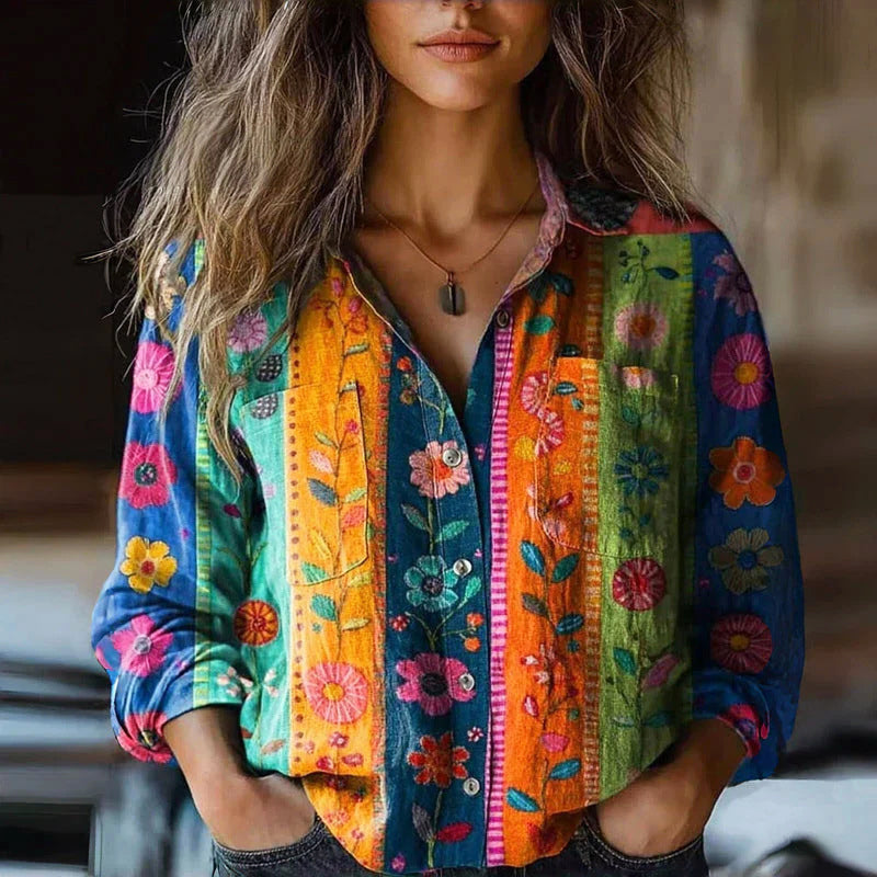 Miley - Women’s Colorful Bohemian Blouse
