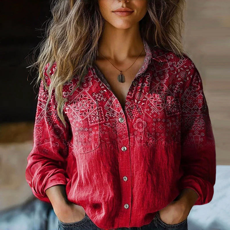 Miley - Women’s Colorful Bohemian Blouse