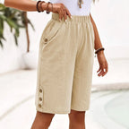 Naomi - Women’s Casual High-Waist Shorts with Elastic Waistband