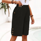 Naomi - Women’s Casual High-Waist Shorts with Elastic Waistband