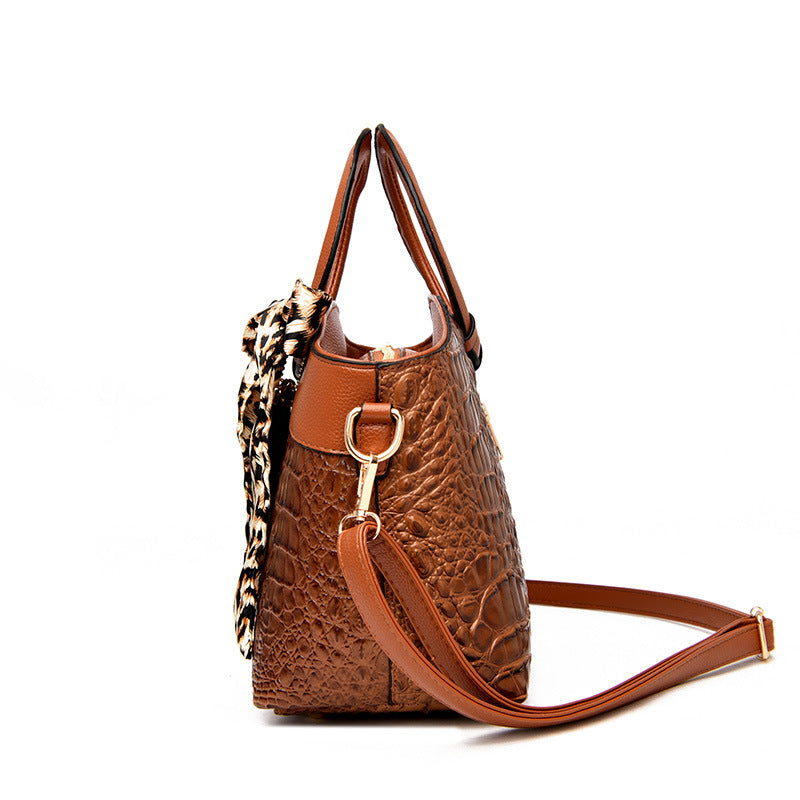 Olivia - Women’s Chic Structured Handbag with Scarf