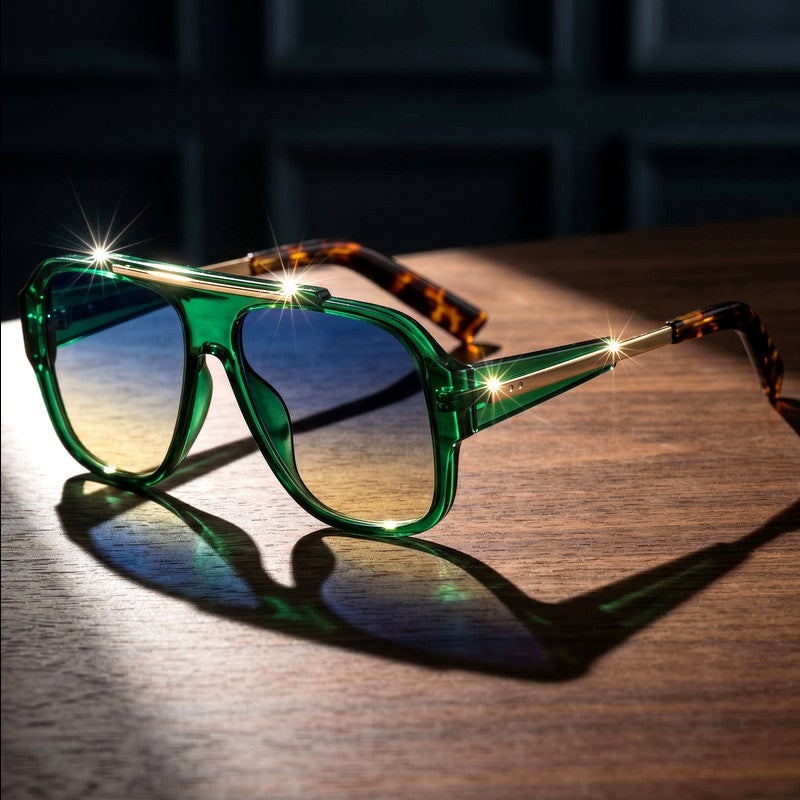 Oversized Square Frame Polarized Sunglasses